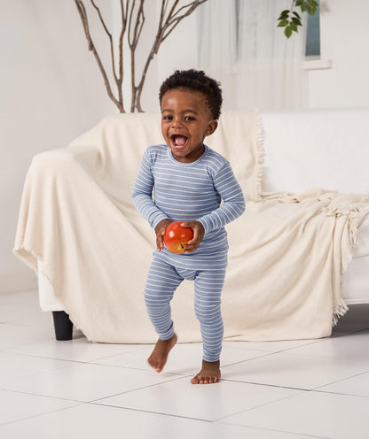AVAUMA Stripe Pattern Baby Boys Girls Pajama Set Kids Toddler Snug fit Ribbed Sleepwear pjs for