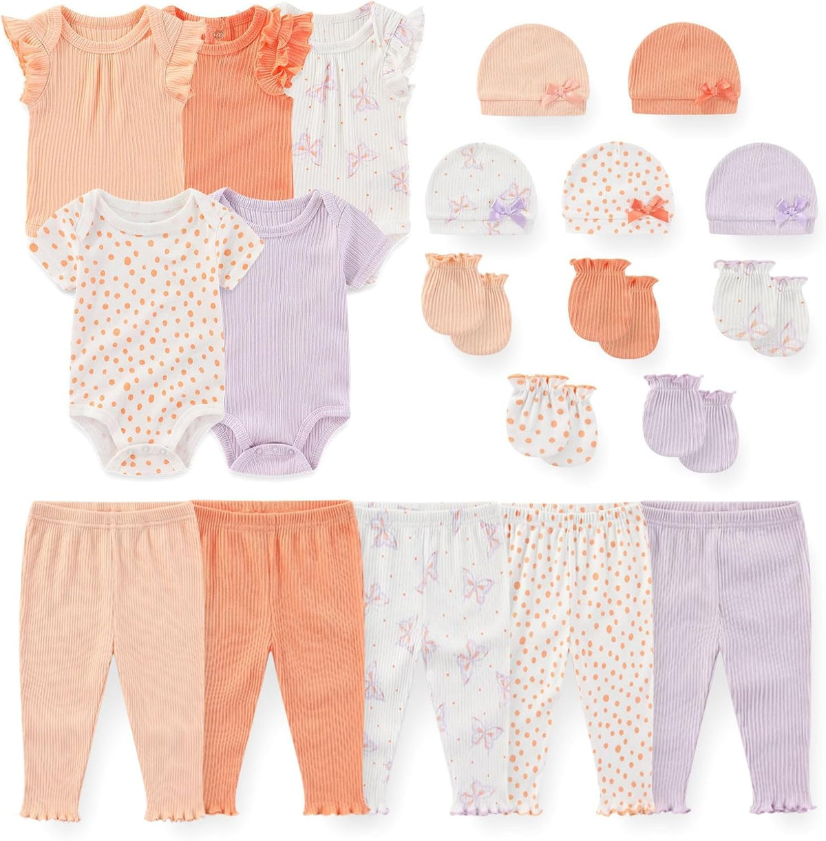 Unisex Baby Boy Girl Bodysuits Sets 20 Pack Cotton Casual New Born Clothes Comfort Infant Outfit
