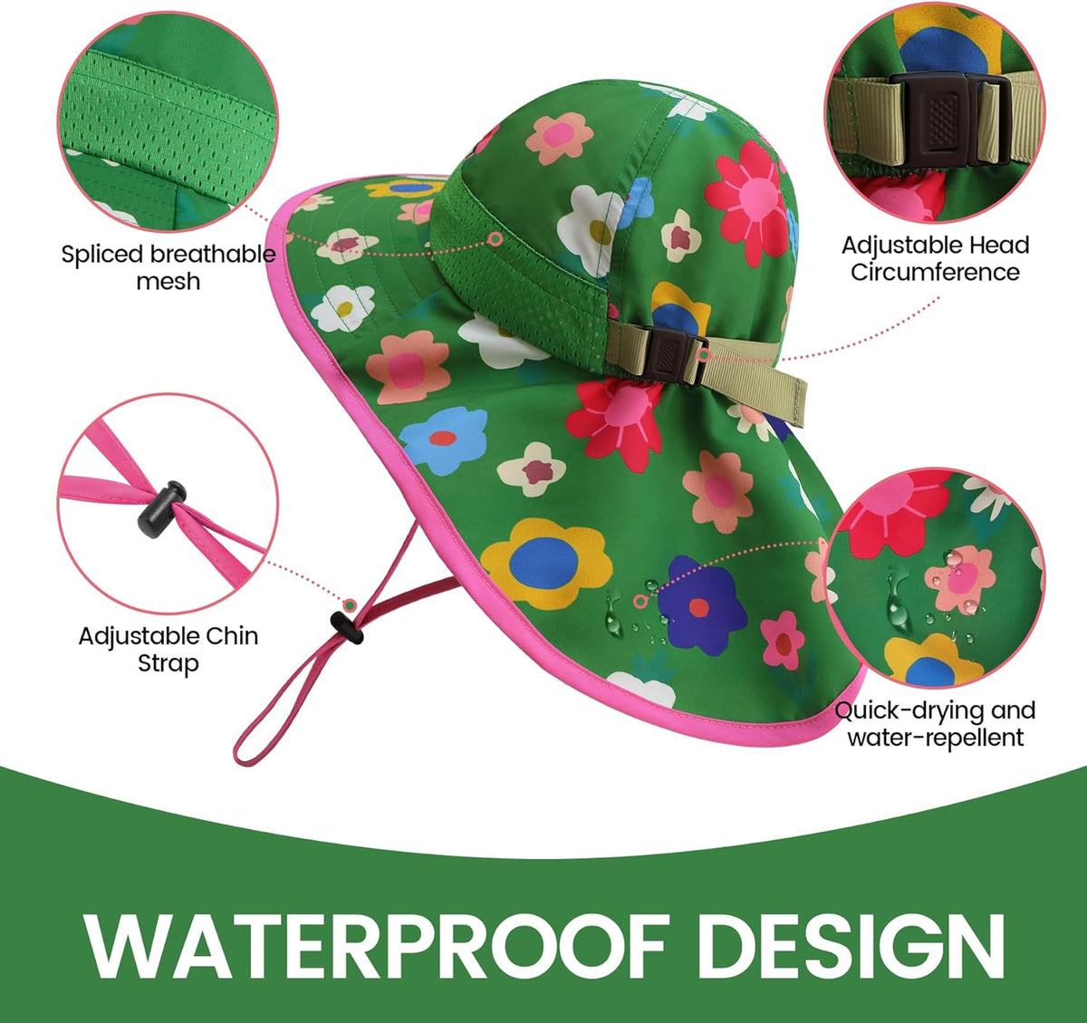 Baby Sun Hat with Neck Flap for Sun Protection Toddler Beach Hat UPF 50+ Outdoors 0-6 Years Boys