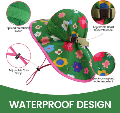 Baby Sun Hat with Neck Flap for Sun Protection Toddler Beach Hat UPF 50+ Outdoors 0-6 Years Boys