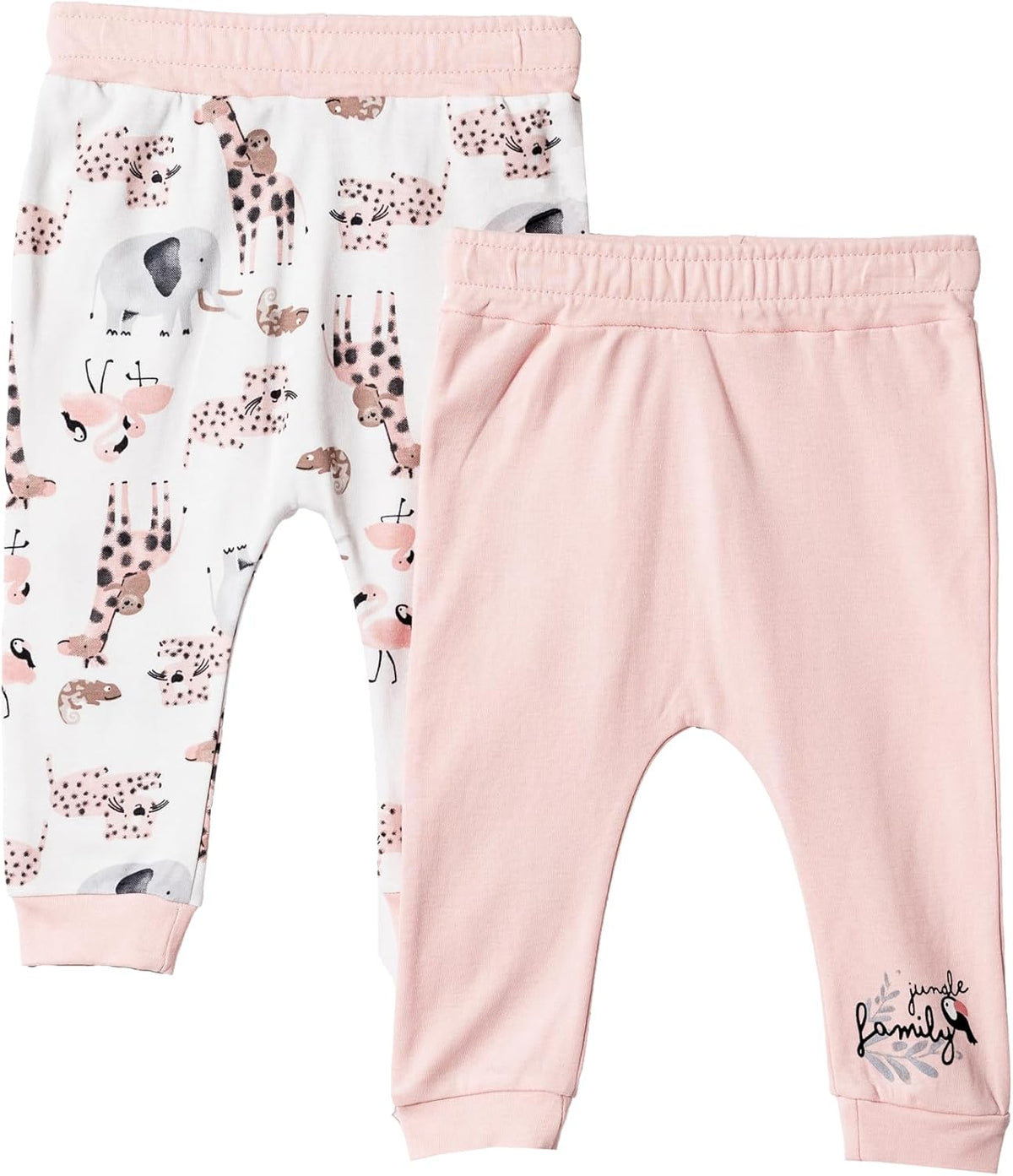 Toddler and Baby Unisex Pants 2-Pack -Baby Pants 0-3 Months to 18-24 Months Baby Cotton Sweatpants