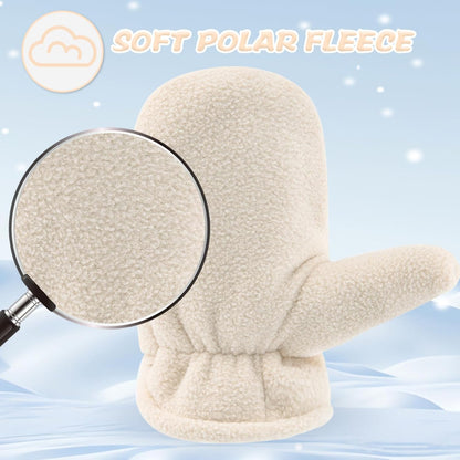 BAVST Baby Toddler Winter Mittens Girls Warm Fleece Lined Gloves Kids Sherpa Lined Mittens for Boys