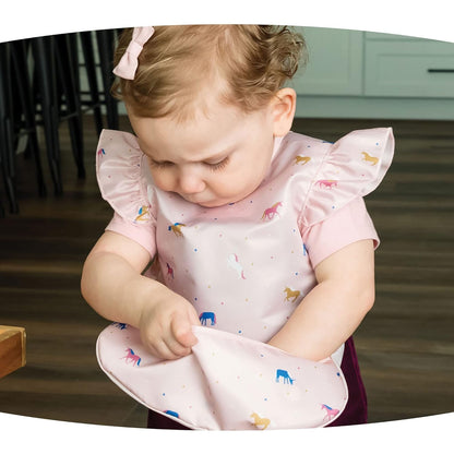 Tiny Twinkle Mess Proof Baby Bib - Waterproof & Lightweight Baby-Led Weaning Apron | 100% Recycled