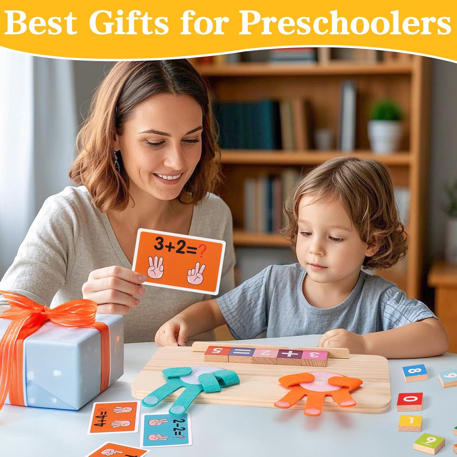 2 in 1 Math Toy for Toddlers 3 4 5 6 7,Addition and Subtraction Math Games for Kids 5-7,Math