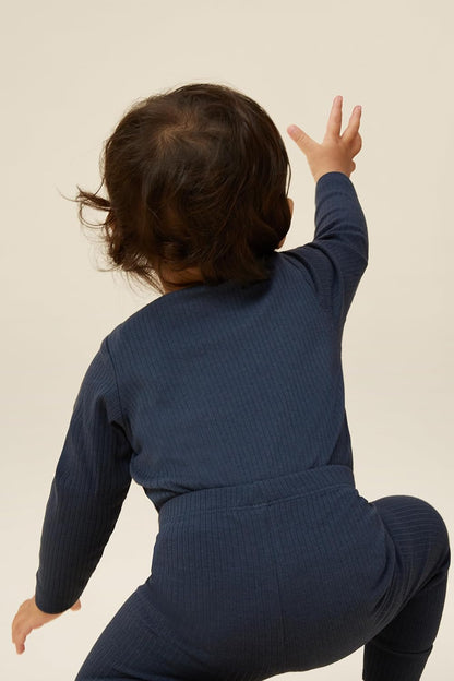 MORI Baby Unisex Long Sleeve Bodysuit Viscose from Bamboo and Organic Cotton - Comfortable Toddler