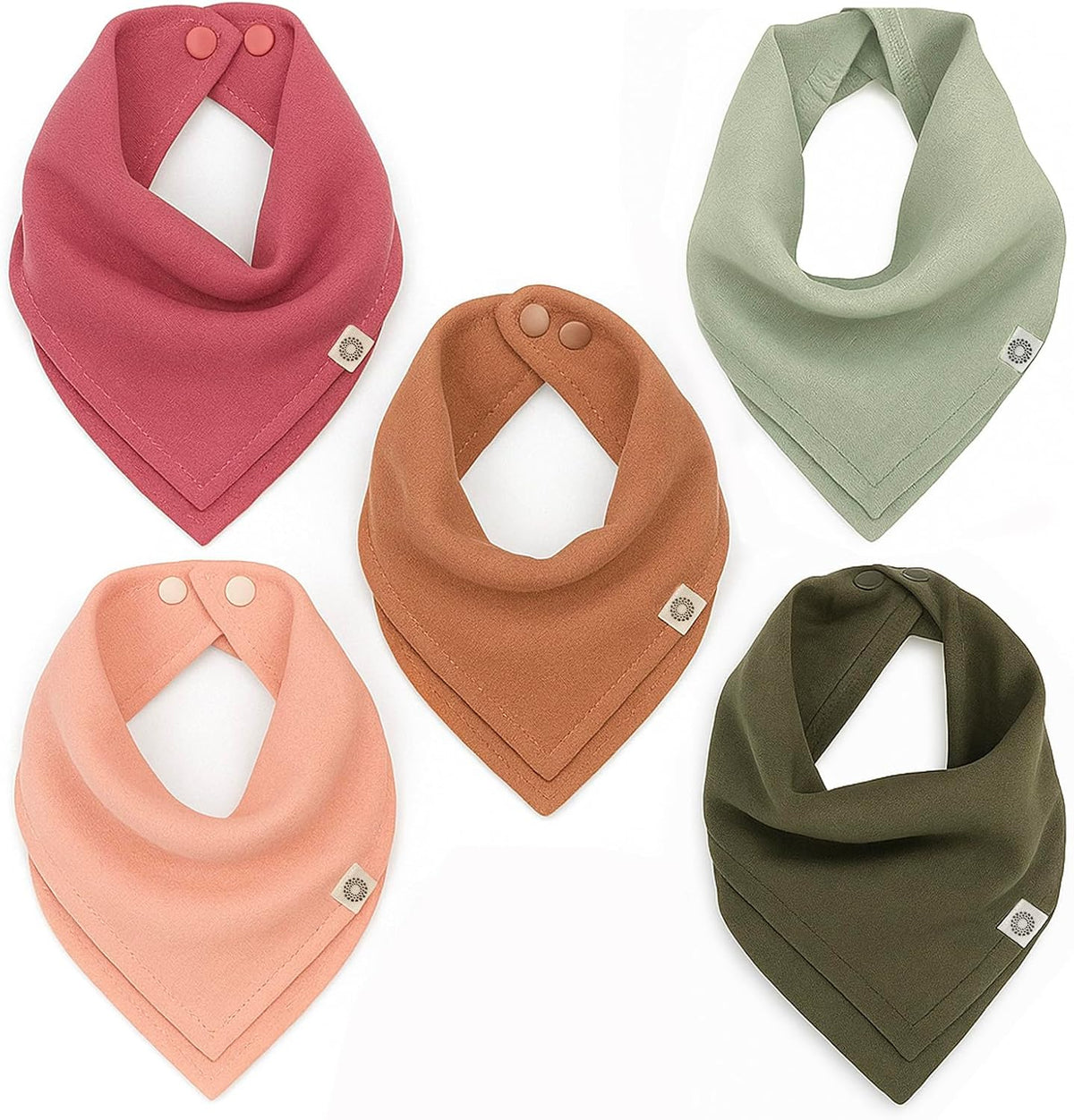 Kishu Baby Indi Organic Baby Bandana Bibs – Fairtrade 4-Way Reversible Drool Bibs for Boys & Girls