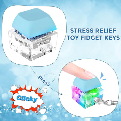 Keyboard Fidget Toys, Keyboard Fidget Keychain Keyboard Decompression Toys Keyboard Fidget Toy