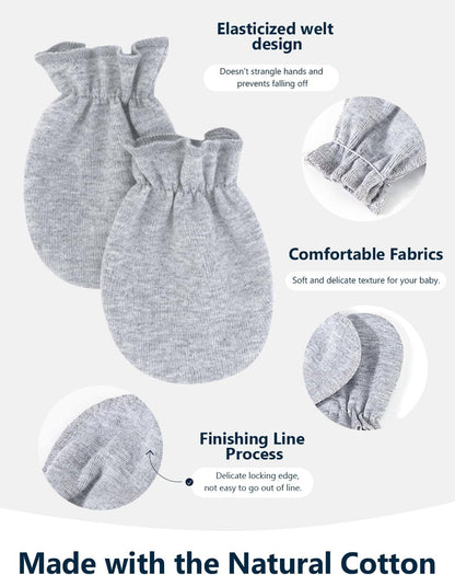 Cute Baby Mittens Newborn, No Scratch Baby Boy Mittens, Baby Girl Hat Gloves for Toddlers, Infant