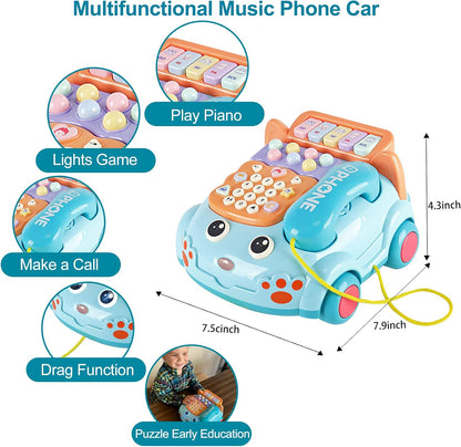 Baby Phone Toy,Baby Toy Phone Cartoon Baby Piano Music Light Toy Children Pretend PhoneToy Gift