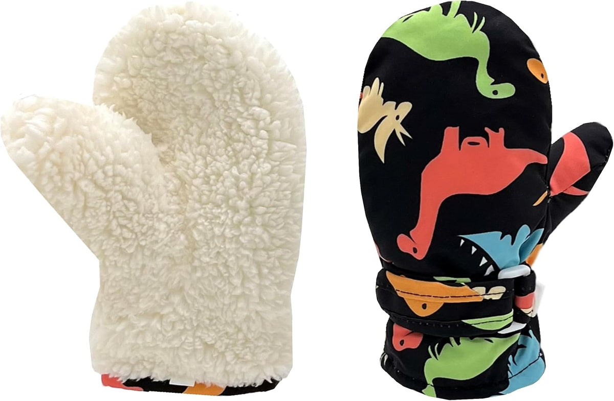 Toddler Gloves Kids Mittens Winter Warm Lined Fleece Gloves Waterproof Snow Baby Mitten for Boys