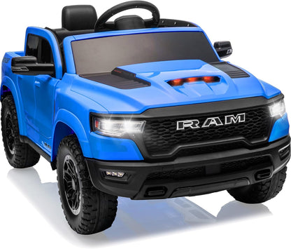 12V Kids Electric Vehicles, Licensed Ram 1500 RHO Kids Ride on Truck with Remote Control, Ride on