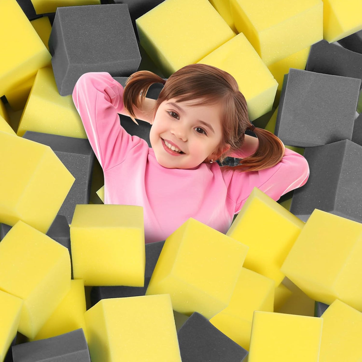 Foam Pit Cubes, 24 PCS 5 Inches Gymnastics Foam Blocks Trampoline Blocks, Multi-Sport Protective