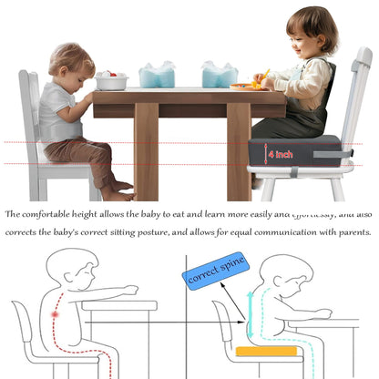 Eiury Booster Seat for Kitchen Chair, Toddler Booster Seat for Dining Table, Waterproof PU Leather