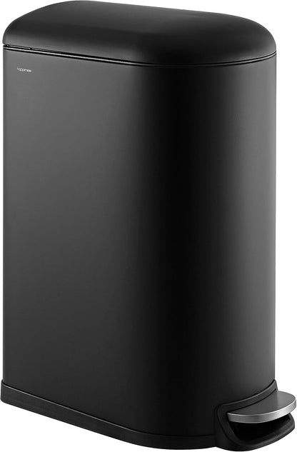 happimess HPM1009B Roland Mini 2.6-Gallon Step-Open Trash Can with Soft-Close Lid, Modern