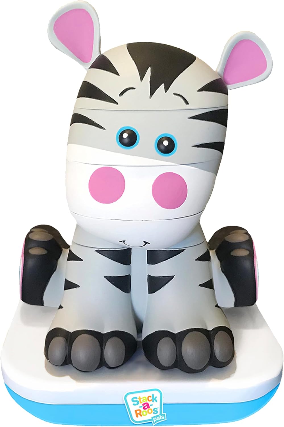 Stack-a-Roos Baby Zebra by Salus Brands - Animal Stacking Toy, Educational Early Learning Toy for