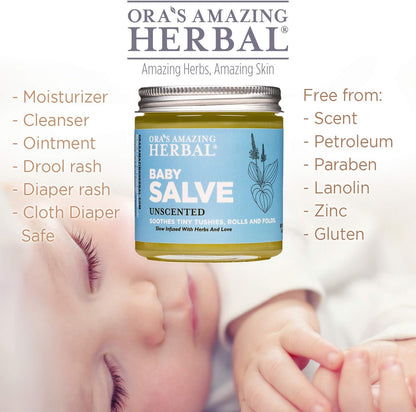 Baby Salve, Diaper Balm, Baby Ointment, Newborn Salve, Natural Baby Care with Calendula, Set of 1