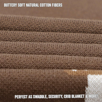 Knit Baby Swaddling Blanket - 100% Cotton Lightweight Soft Cozy Receiving Swaddle Crib Stroller