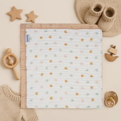 Organic Cotton Muslin Baby Blanket for Boys and Girls - Luxurious Soft Toddler Quilt for Swaddling