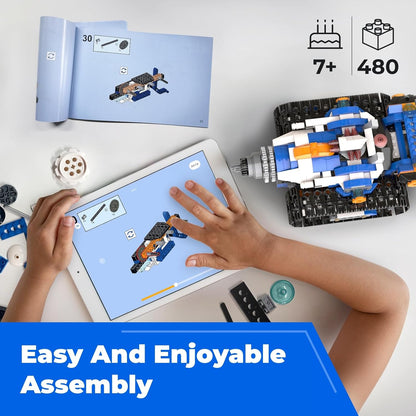 STEM Robot Toy 6-in-1 Robot Building Kit for Boys Age 8-12, APP Remote Control STEM Coding Toys
