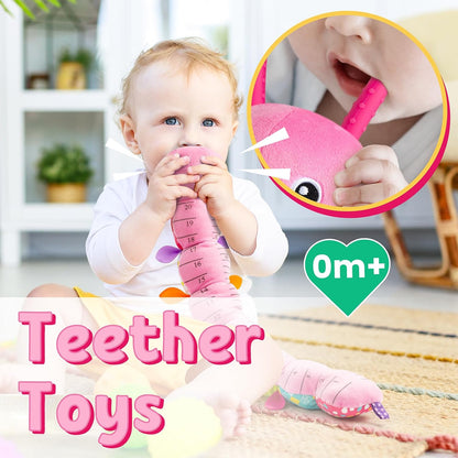 LIGHTDESIRE Baby Toys Musical Caterpillar,Infant Stuffed Animal Toy with Crinkle and Rattles,Soft