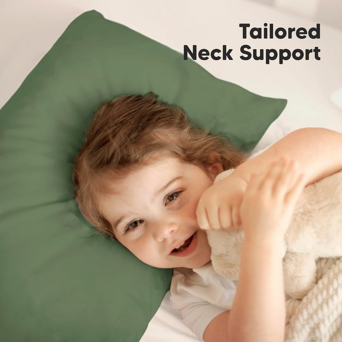 KeaBabies Toddler Pillow with Pillowcase, Jumbo 14X20 - Soft Organic Cotton Toddler Pillows for