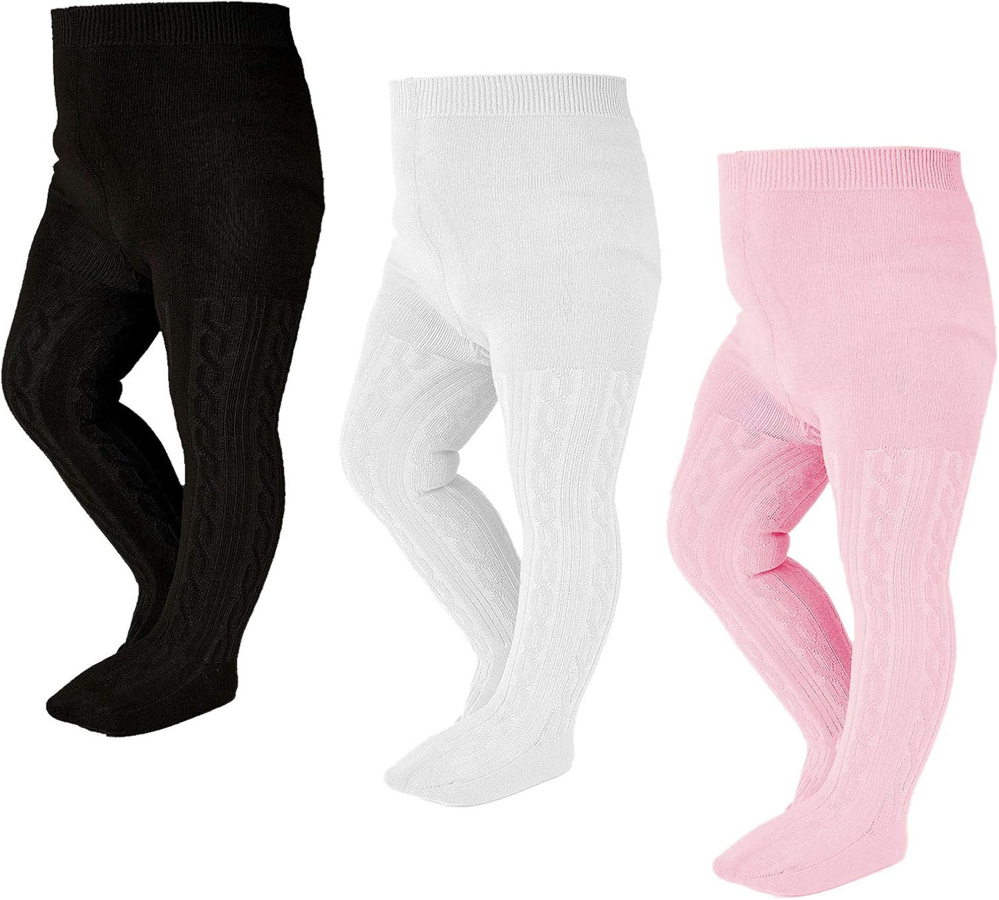 EPEIUS Baby Girl Tights Thick Cable Knit Leggings Stockings Cotton Pantyhose for Newborn Infant