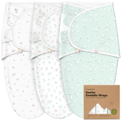 3-Pack Organic Baby Swaddle Sleep Sacks - Swaddles for Newborns, Infant 0-3 Months, Baby Girls