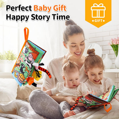 Jollybaby Baby Cloth Books, Touch & Feel Crinkle Soft Books, for Infants Babies, Toddler Early