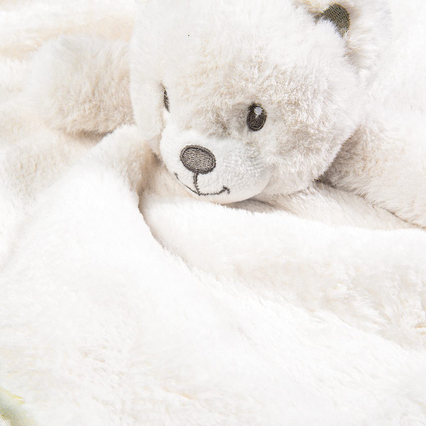 Bear Security Blanket Soft Baby Lovey Fluffy Blanket Unisex Lovie Snuggle Toy Baby Bear Stuffed