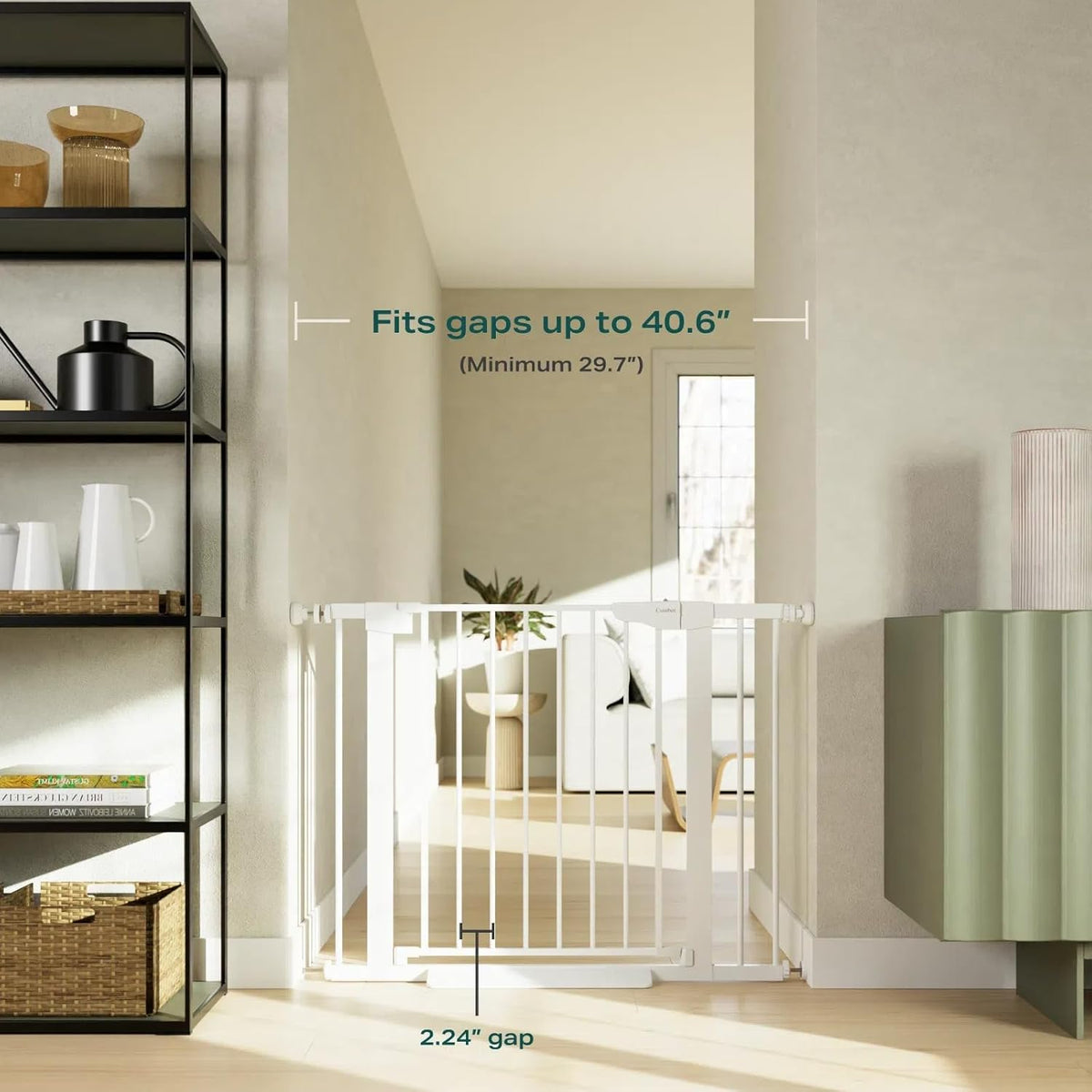 Cumbor 2 Pack 29.7-40.6" Baby Gate for Stairs, Mom's Choice Awards Winner-Dog Gate for Doorways