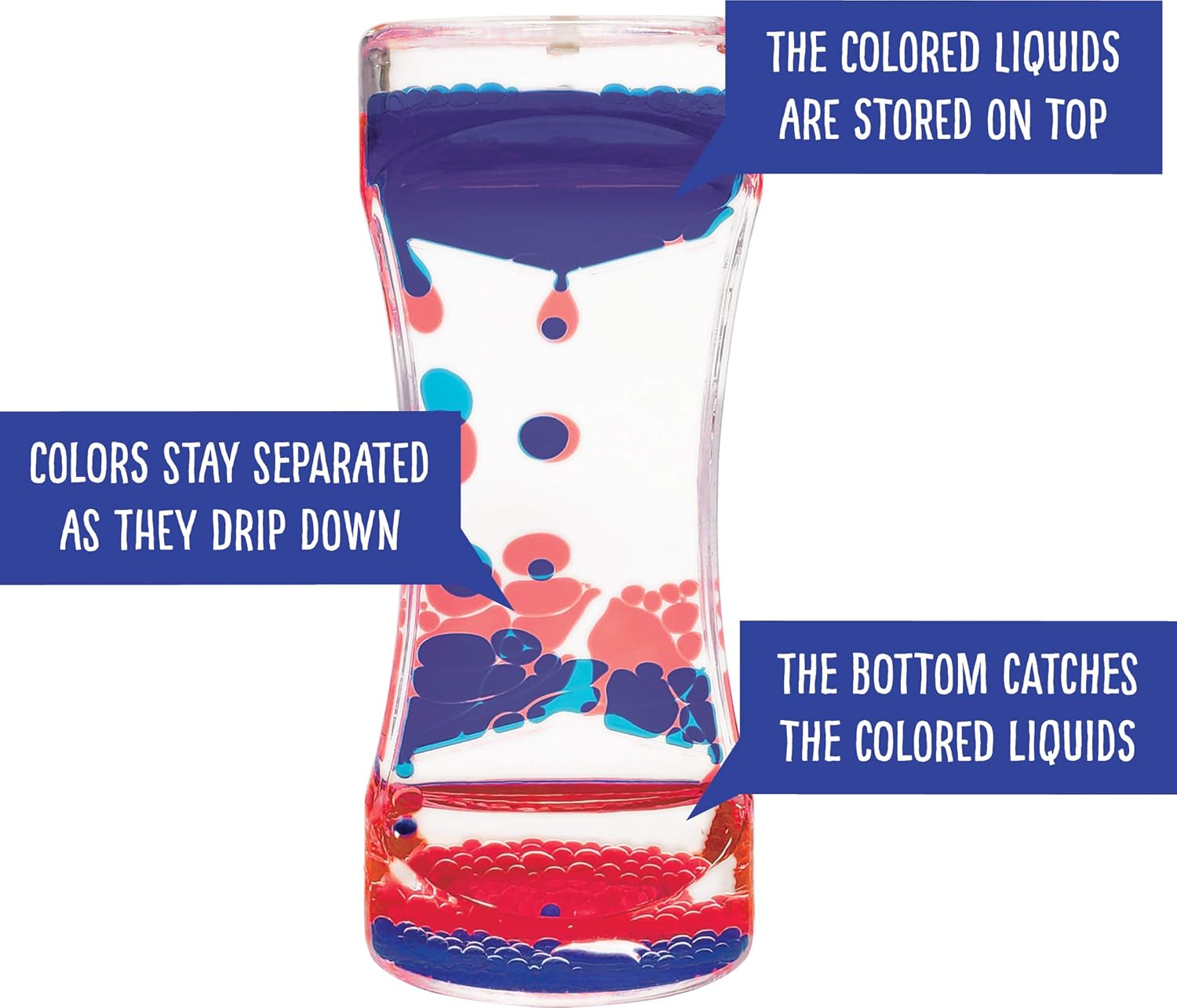 Red & Blue Liquid Motion Bubbler