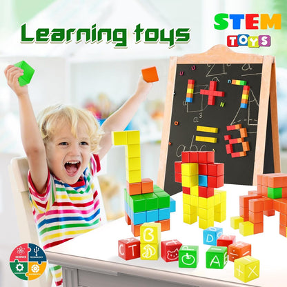 Magnetic Blocks for Toddlers -Classroom Must Haves STEM Learning Toys for 3-5 Year Old Boys &