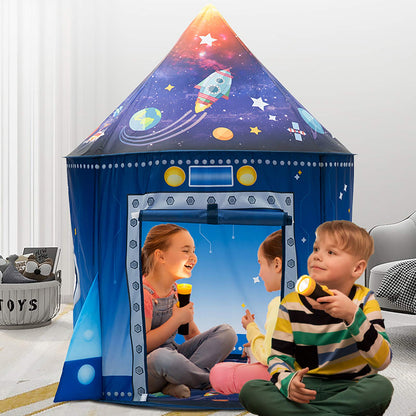 WillingHeart Play Tent for Kids, Rocket Ship Spaceship Space Themed