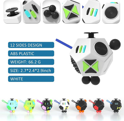 Fidget Dodecagon –12-Side Fidget Toys Cube Relieves Stress and Anxiety Anti Depression Cube for