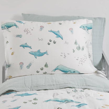 Little Unicorn Standard Pillowcase 2 Pack | Super Soft & Breathable Muslin Fabric | Snug Envelope