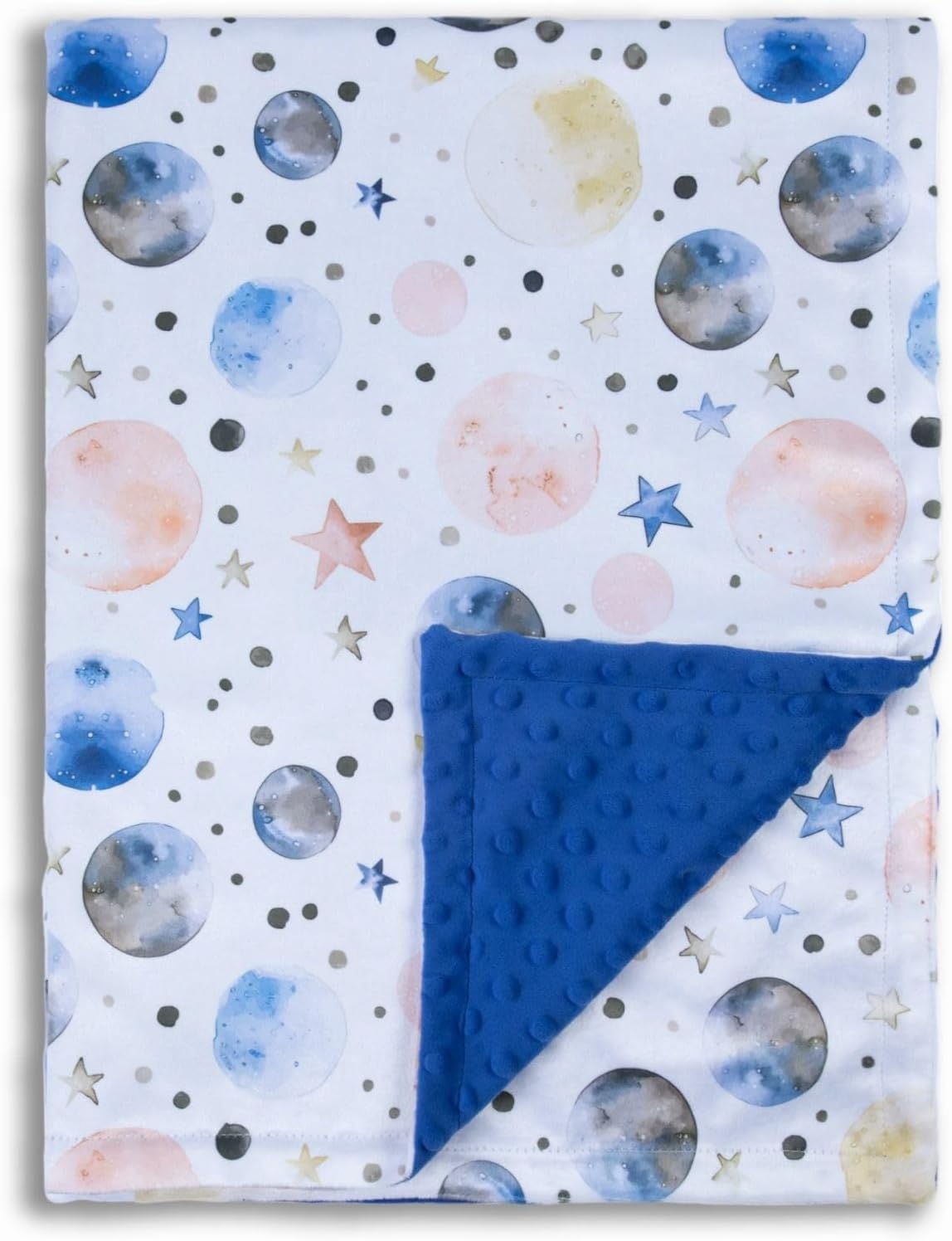 Baby Blankets for Unisex Boys Girls, Super Soft Nursery Minky Blankets, 30 x 40 inch Outer Space