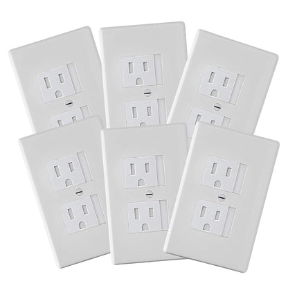 6-Pack Safety Innovations Self-Closing Outlet Covers (For Center Screw Outlets Only) - Measures