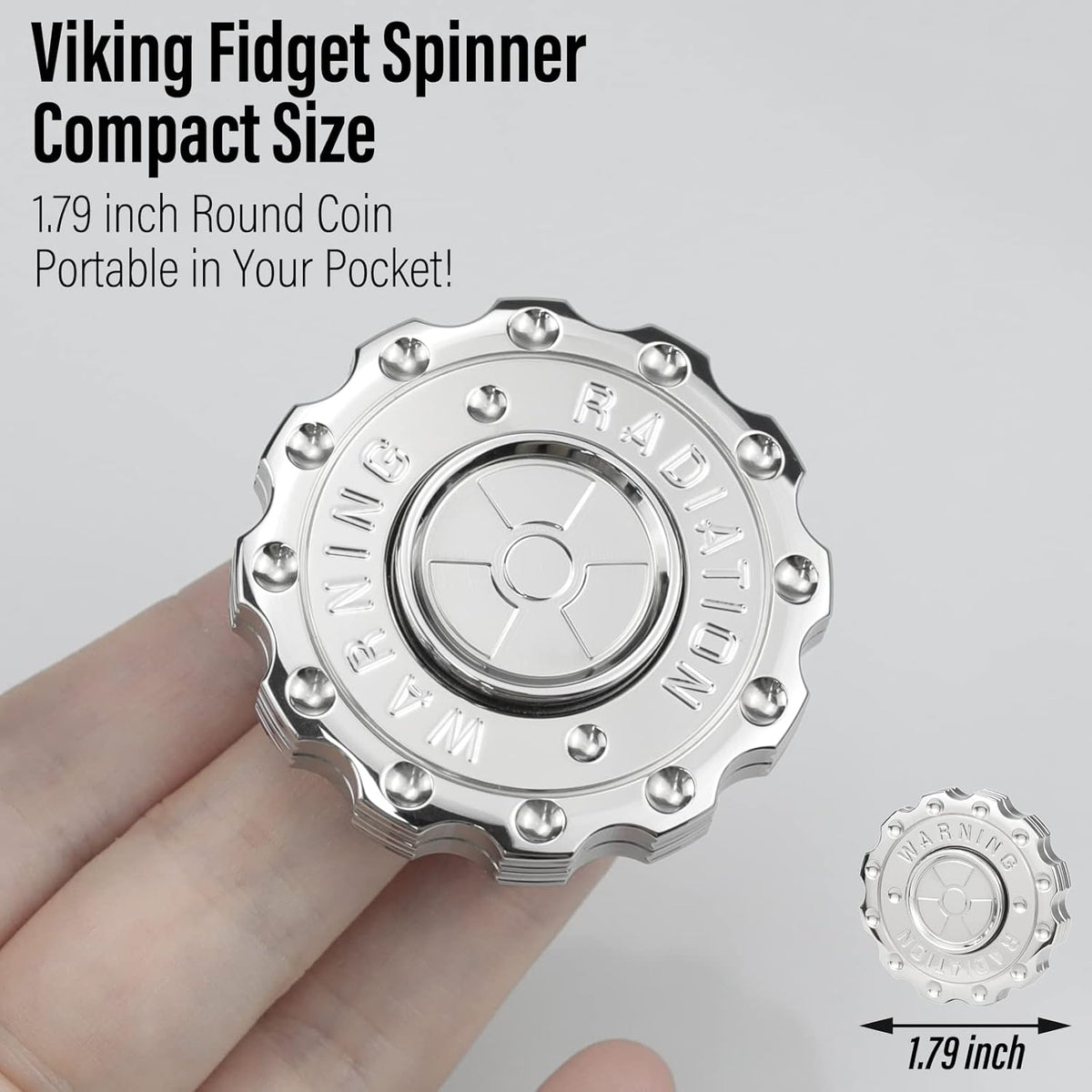 FREELOVE Metal Fidget Spinner Magnetic Slider, Spinning Haptic Clicker, Heavy Stainless Steel Spin