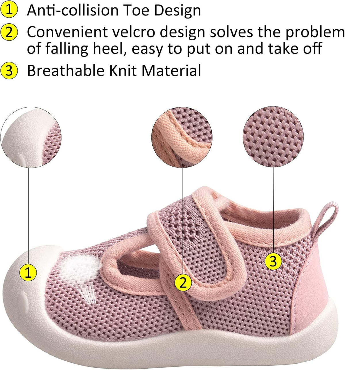 Baby First-Walking Shoes 1-4 Years Kid Shoes Trainers Toddler Infant Boys Girls Soft Sole Non Slip