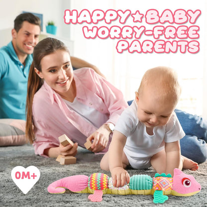 Baby Toys 0-6-12 Months, Musical Stuffed Animal Activity Soft Toys with Multi-Sensory