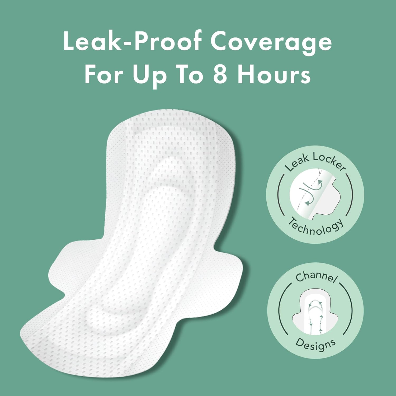 Rael Organic Cotton Cover Pads with Wings - Regular Absorbency, Unscented, Ultra Thin for Women