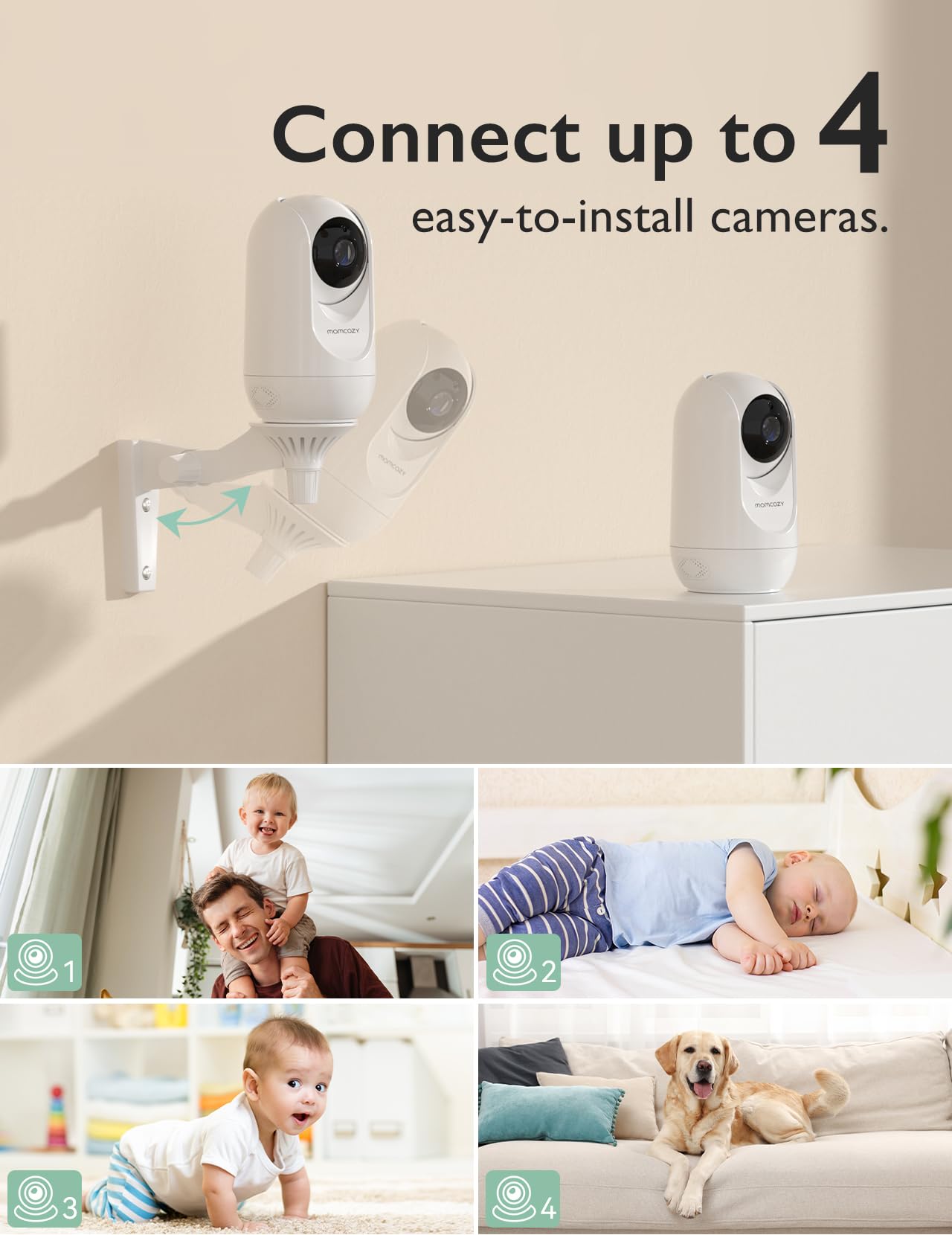 Momcozy Video Baby Monitor, 5" 1080P HD Baby Monitor with Camera and Audio