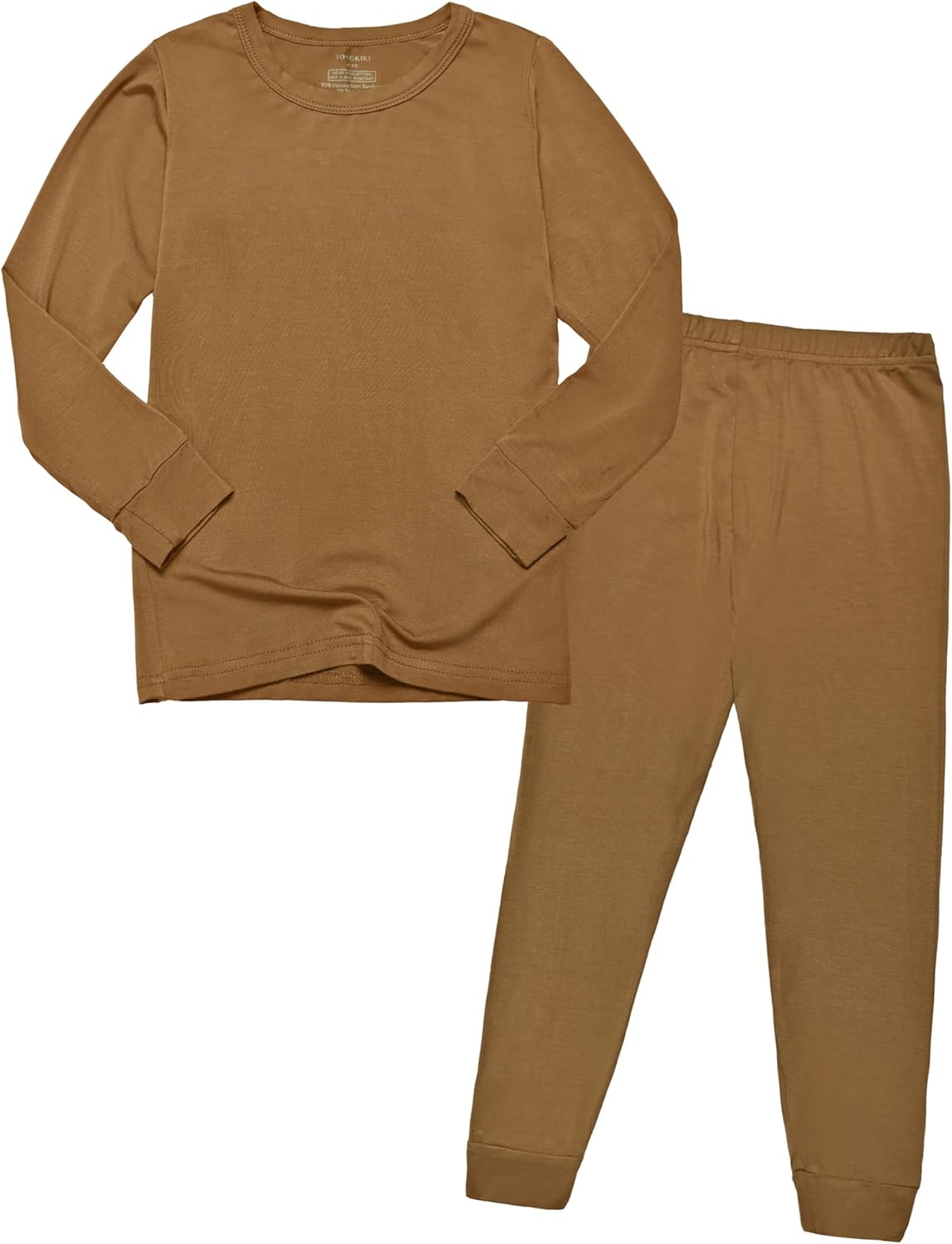 BABY 2T-10Y Toddler Kids Girls Boys Soft Comfy Viscose 2pcs Set Long Sleeve Plain Shirts and Pants