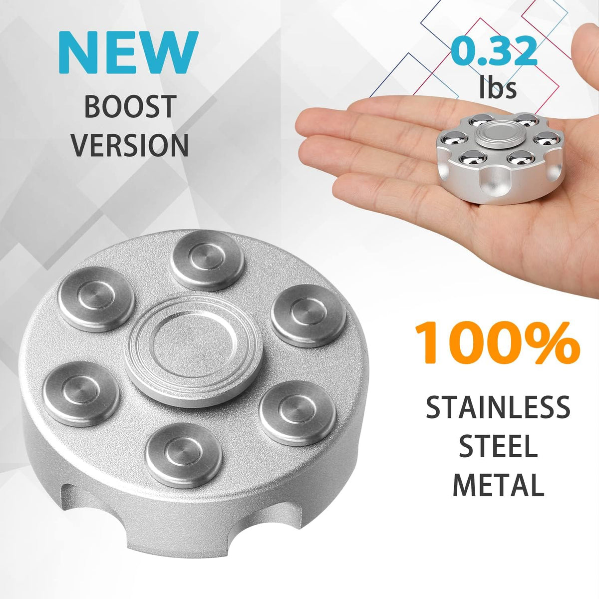Desk Fidget Spinner Chain, Fidget Toy Metal, Infinity Cube Spinner Gift For Kids and Adults