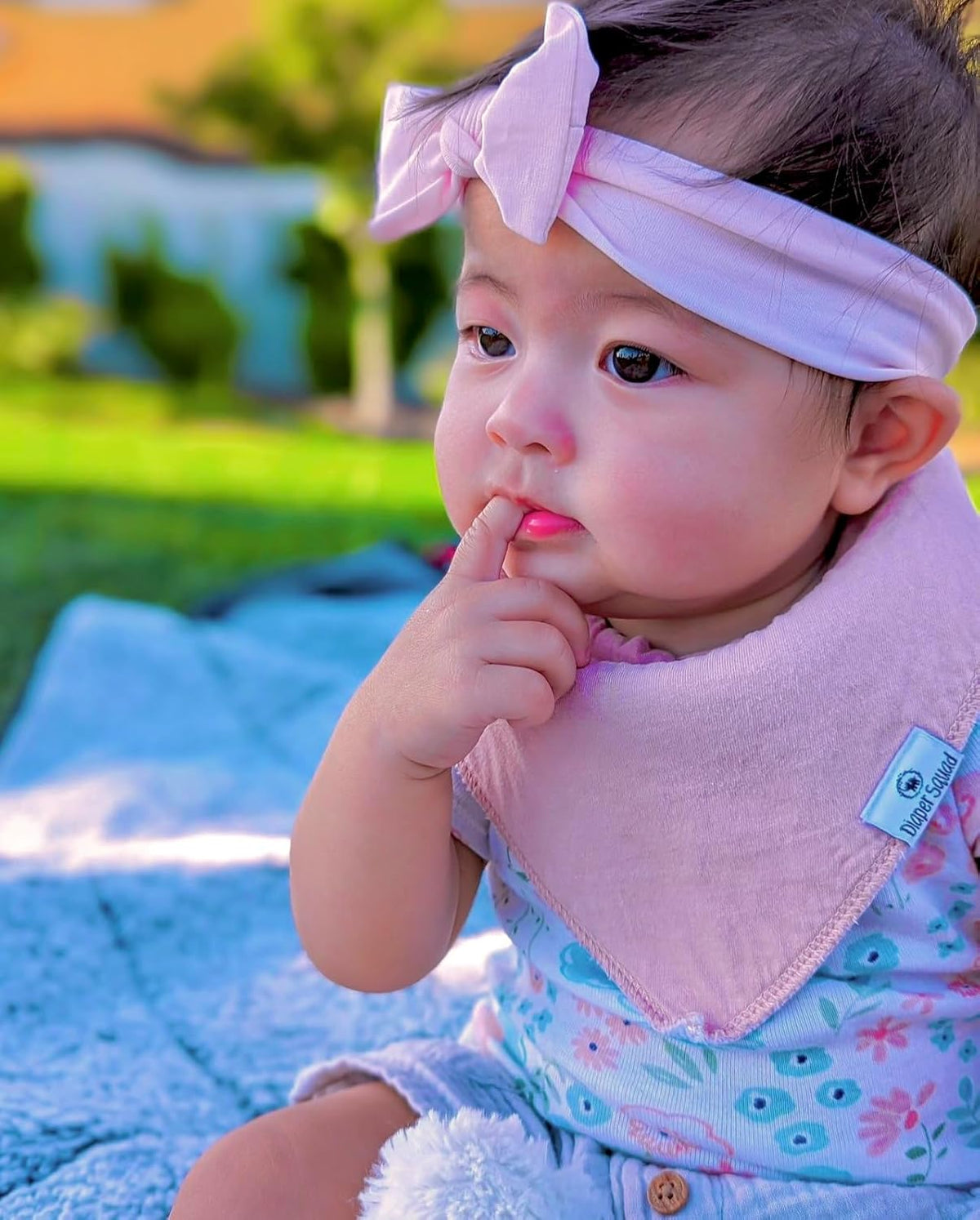 DiaperSquad's Baby Bibs for Drooling and Teething, Bibs for Boys, Baby Girl - Solid Cotton Baby
