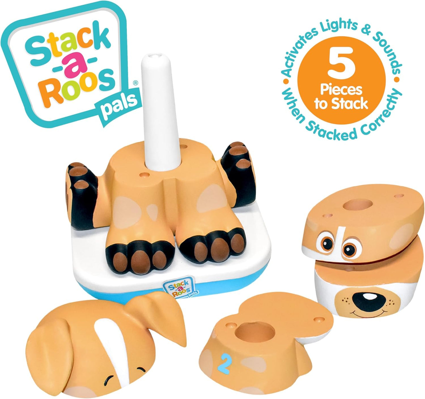 Stack-a-Roos Labrador Puppy by Salus Brands - Animal Stacking Toy, Educational Early Learning Toy