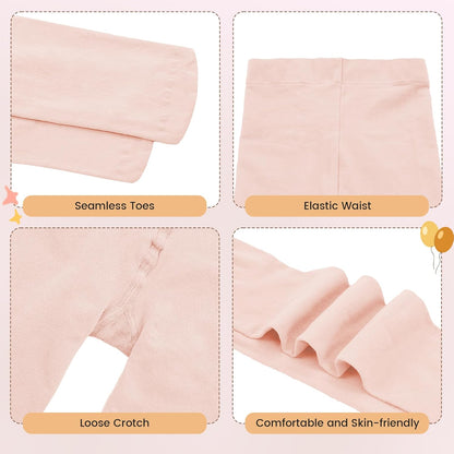 Girls Ballet Dance Tights for Toddler Baby Soft Athletic Leggings Infant Elastic Dance Tights for