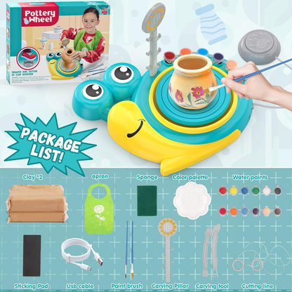 Pottery Wheel for Kids - Complete Art Supplies Arts & Crafts Kit, Crafts for Girls 8-12, Girls Boy