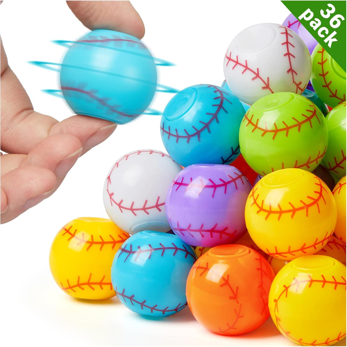 SCIONE 36pack Baseball Party Favors for Kids 4-8 8-12 Baseball Sports Fidget Spinner Goodie Bag