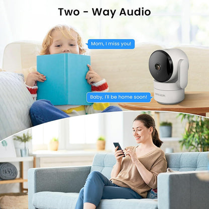 2 Pack 2K Indoor Security Camera Wireless, 360° Pan-Tilt Wi-Fi Pet/Baby Monitor with AI Motion